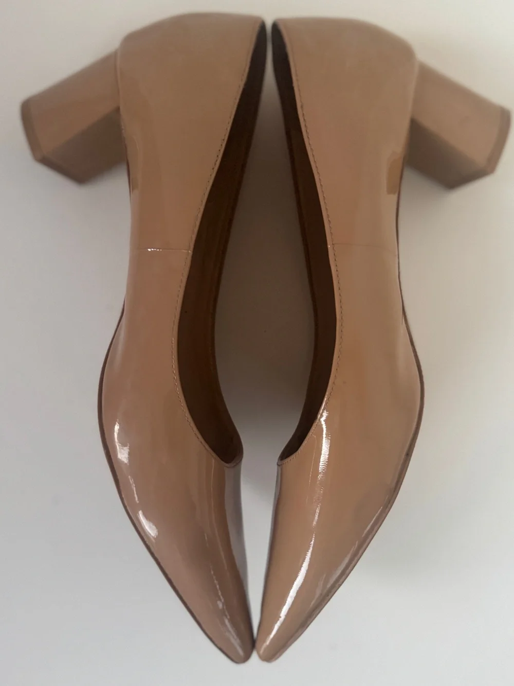 KATE SPADE ♠️ Pointed Toe Heel Pumps • Nude Patent Leather • Womens 10
